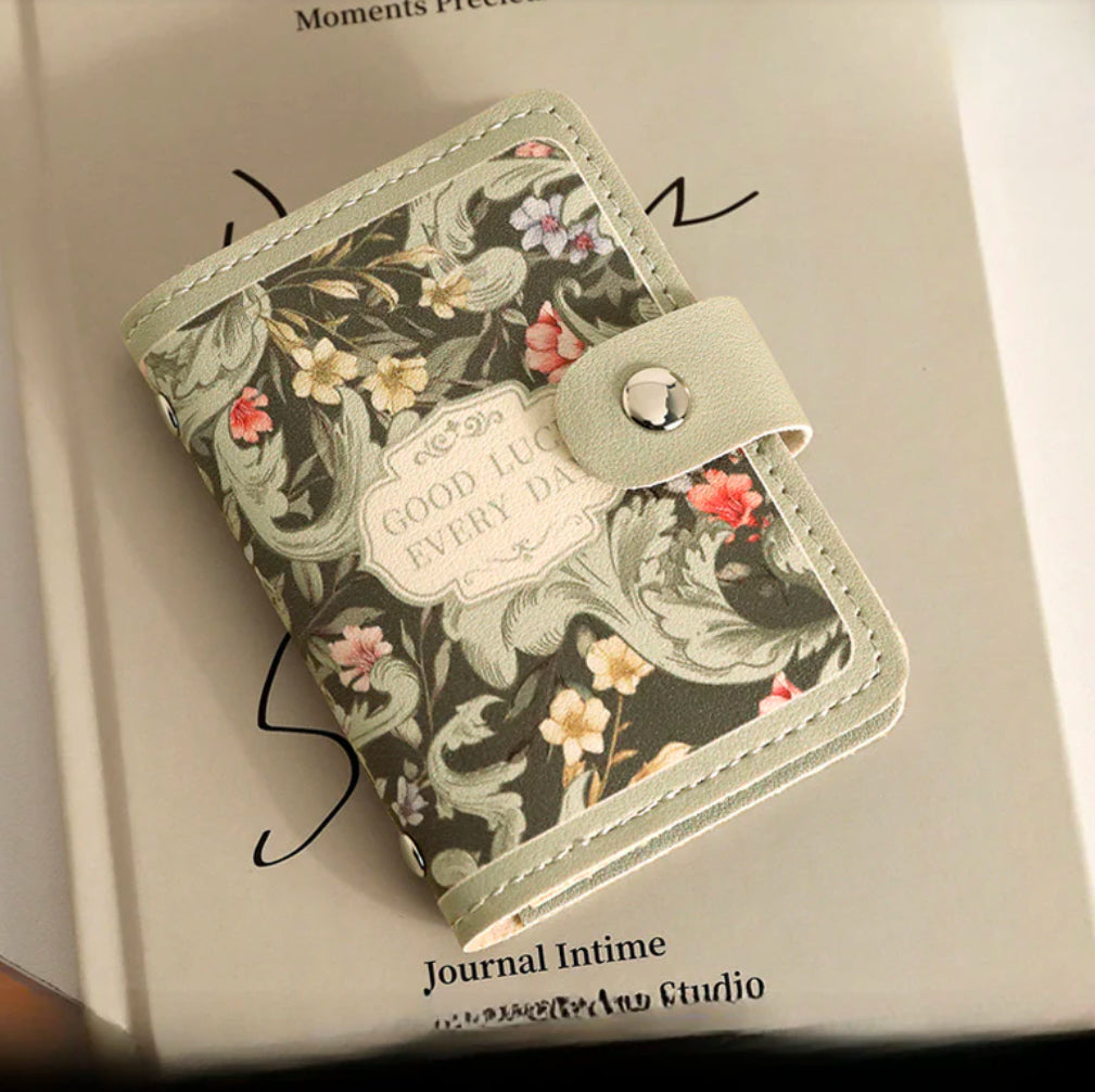 Floral Oil Painting Retro Style Multi-Card Card Holder