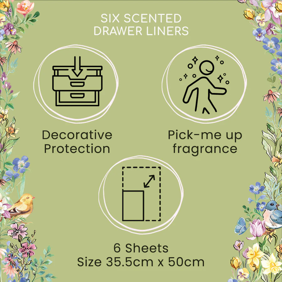 Heathcote & Ivory Flower Drawer Liners