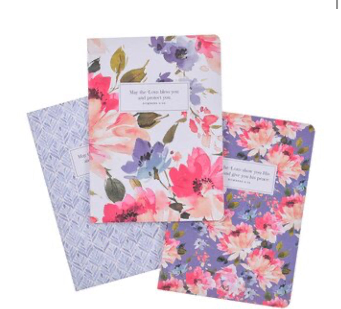 Bless & Protect You Floral Large Notebooks