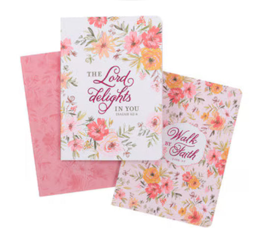 Walk By Faith Pink Notebooks