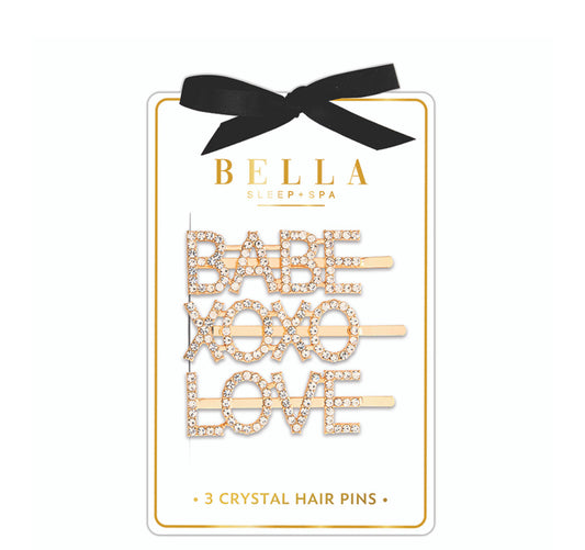 Crystal Hair Pins- BABE, XOXO, LOVE
