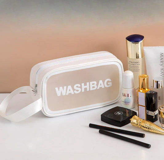 Leather High-Capacity Make Up Bag