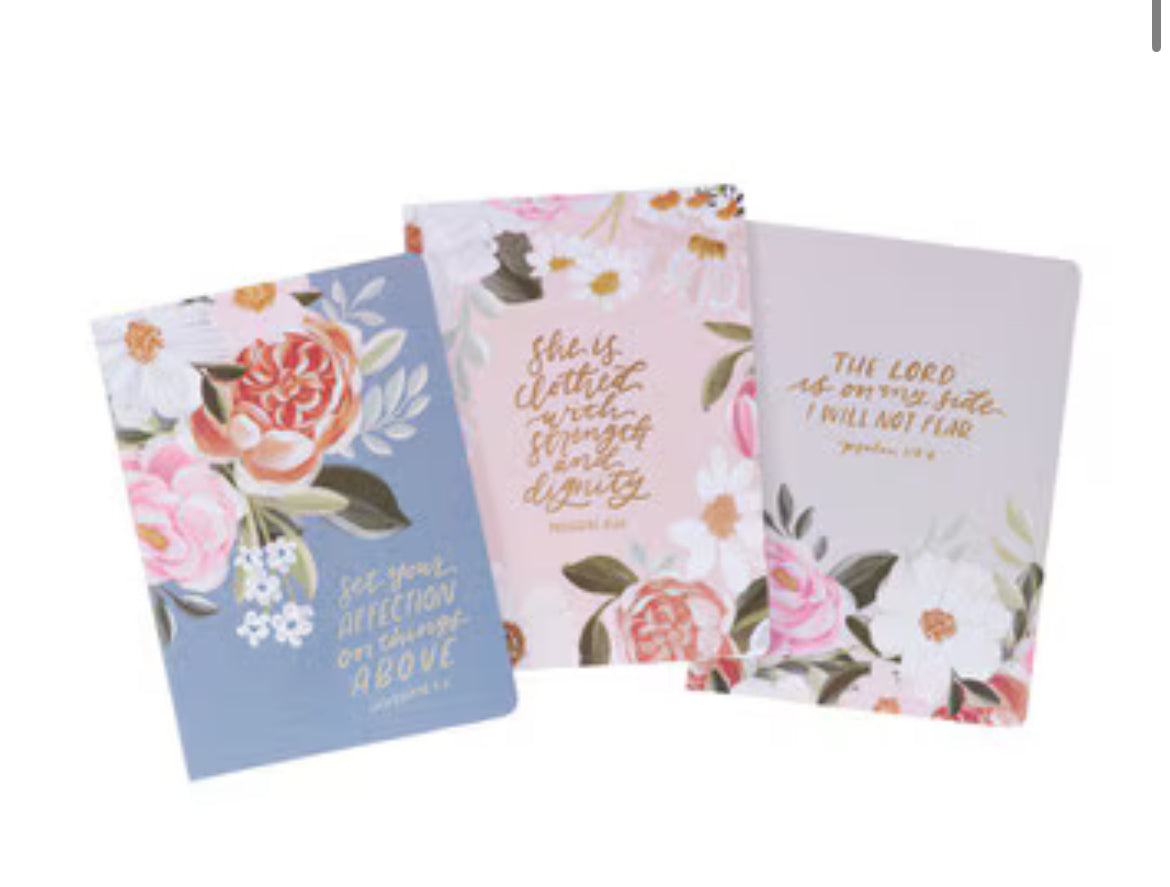 Affection Blue Floral Notebooks