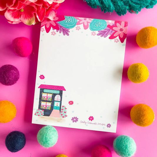 Floral Book Shop Notepad